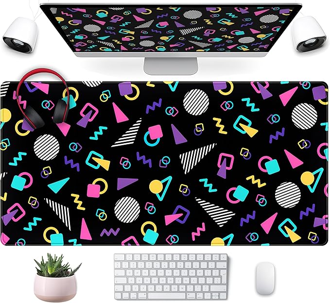 Anime Crow Kawaii Desk Mat Cute Retro Floral Mouse Pad Gaming Desk Pad XXL Large Desk Matt for Desktop Computer Mousepad, Laptop Keyboard Mouse Mat Office Decor Accessories for Women, 31.5x15.75 in