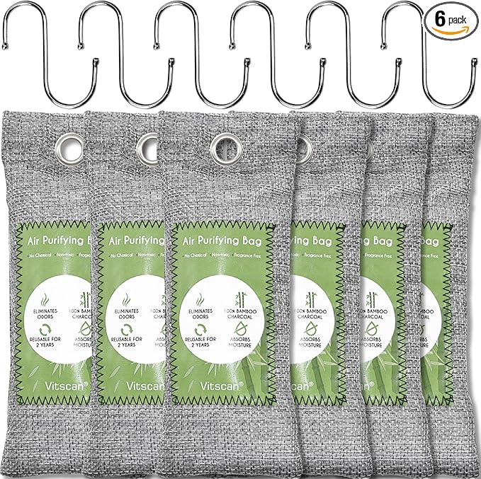 Bamboo Charcoal Air Purifying Bag,Activated Charcoal Odor Absorber for Shoe
