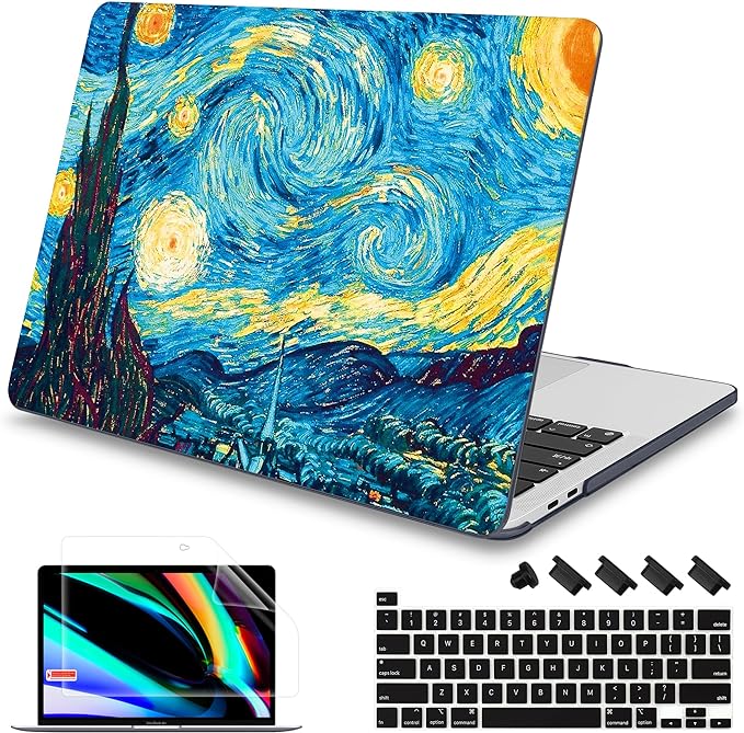 Mektron Designed Case for MacBook Pro 16 Inch A2141 Cover 2019 Release 16" with Liquid Retina Display/Touch ID, Plastic Hard Shell with Keyboard Skin & Screen Protector & Dust Plug