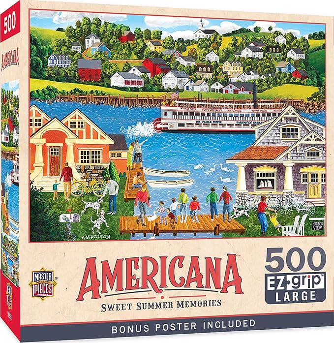 MasterPieces 500 Piece EZ Grip Jigsaw Puzzle for Adults, Family, Or Youth - Lady Liberty - 19.25"x26.75"