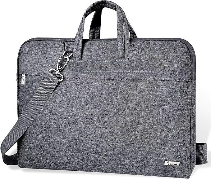 Voova 17 17.3 Inch Laptop Sleeve Case, Slim Women Men Shoulder Hand Bag Compatible with Razer Blade Pro 17, Lenovo Dell Asus Acer HP Notebook Messenger Briefcase with Strap, Waterproof