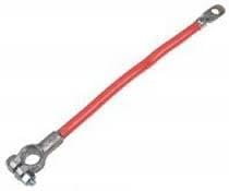 Sherco-Auto Red 15" Inch 4 Gauge Top Post Battery Cable with Auxiliary Lead - Made in USA