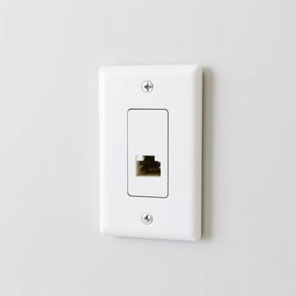 1 Port Keystone Wall Plate, Single Gang White Jack Insert for Ethernet, Coax, HDMI – Standard Size WallPlate Cover for Home & Office (10 Pack)