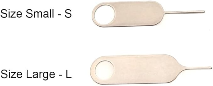 Phonsun 2 Pack SIM Card Removal Tool, SIM Ejector Pin for iPhone Samsung Google Pixel, Universal SIM Tray Eject Tool & Doorbell Reset Pin, Easy Carry (Key Ring Included) - Small