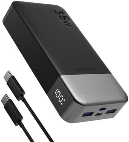20000mAh Power Bank Portable Charger, 35W PD 3.0 QC 4.0 Fast Charging Phone Charger with LED Display, Travel Battery Pack 2 USB C 2 USB A Ports for iPhone 16/15/14 Series, Galaxy, iPad