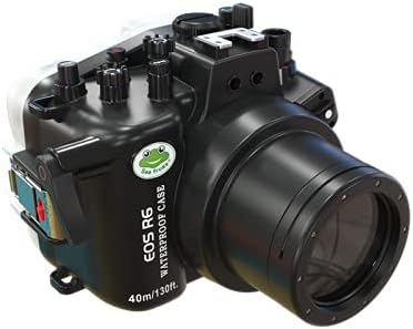 Sea frogs Underwater Camera Case Compatible with Canon EOS R6 60MM IPX8 40m/130ft Maximum Diving Depth Waterproof Camera Housing for Diving, Surfing, Rowing, Skiing