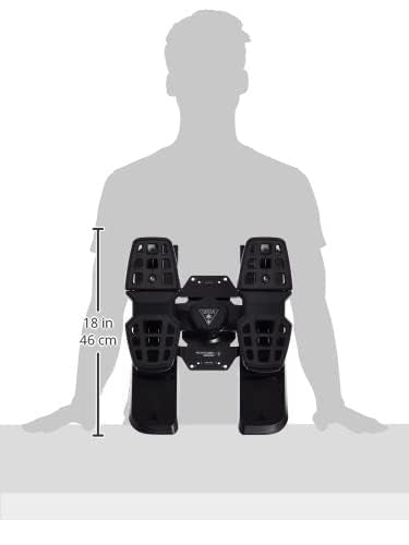 Turtle Beach VelocityOne Universal Rudder Pedals for Windows 10 & 11 PCs, Xbox Series X, Xbox Series S, and Xbox One Featuring Smooth Rudder Axis, Adjustable Brakes and Pedal Width – Black