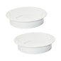 2 Pcs Desk Grommet 2-3/8" / 60 mm, Desk Cord Hole Cover, Cable Grommet ABS Plastic, Desk Hole Grommet for Home & Office Pc, Detachable Adjustable Cable Cord Organizer-White
