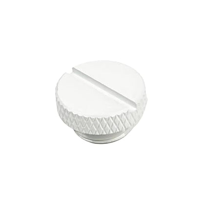 dracaena.io 6 pack G1/4" thread, Thin water Stop Plug Fitting with Coin Slot for Computer water cooling System, durable brass/copper material, White