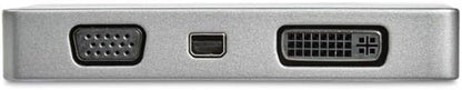 StarTech.com USB C Multiport Video Adapter - 4K 60Hz UHD Portable 5-in-1 USB Type C to HDMI 2.0, Mini DisplayPort, VGA or DVI (1080p) - 95W PD Passthrough - Cable Management - Aluminum (CDPVDHMDPDP)