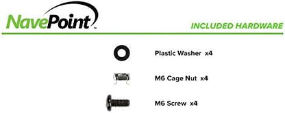 Navepoint 1U Rack Mount Cable Management Panel with Tidy Brush Slot for Cable Entry for 19-Inch Rack Or Cabinet Black