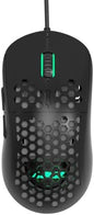 FIRSTBLOOD ONLY GAME. AJ380 69g Lightweight Gaming Mouse with Honeycomb Shell, RGB Backlit, 16000 DPI PixArt 3338 Sensor, Programmable 6 Buttons, Black
