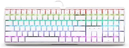 Cherry MX 3.0 S Wired Mechanical Gaming Keyboard. Aluminum Housing Built for Gamers w/MX Blue Switches. RGB Backlit Color Display Over 16m Colors. from The Makers of MX. Full Size. Pure White.