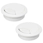 2 Pcs Desk Grommet 2" / 50 mm, Desk Cord Hole Cover, Cable Grommet ABS Plastic, Desk Hole Grommet for Home & Office Pc, Detachable Adjustable Cable Cord Organizer-White