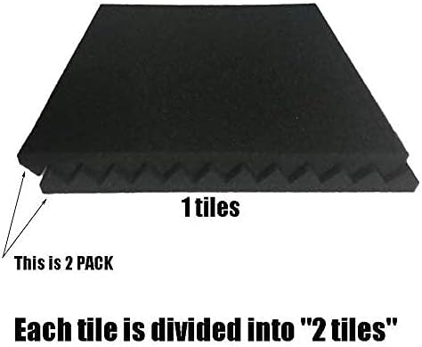 96 Pack Medium Sale Acoustic Foam Soundproof Foam(Accompanied By Double-Sided Adhesive Tape) (96 Black)