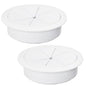 2 Pcs Desk Grommet 3-1/8" / 80 mm, Desk Hole Cover for Cables White, Cable Grommet ABS Plastic, Desk Hole Grommet for Home & Office Pc, Detachable Cable Cord Organizer