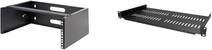 StarTech.com 4U Wall Mount Network Rack - 14 Inch Deep (Low Profile) - 19" Patch Panel Bracket & Server Rack Shelf - Universal Vented Cantilever Tray