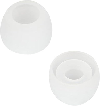 Earbud Tips - Replacement Earbud Covers & Headphone Earpads - Compatible With Powerbeats 2/3, LG & Samsung Earbuds - White, 9 Pairs