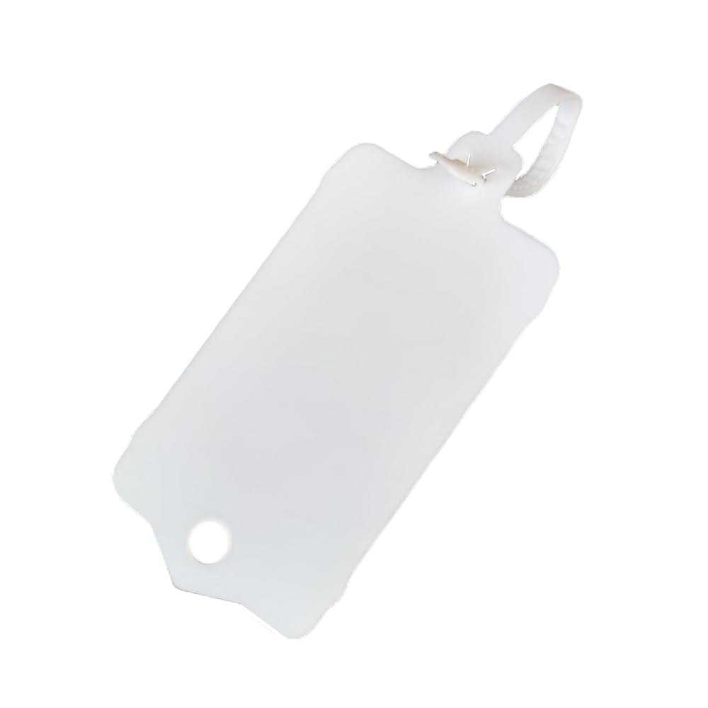 100pcs Reusable Blank Plastic Tags Ties Key Tags 1.45"*2.48" Serrated Tension Sealing Strap with Large Label Plastic Tie Mark Label Waterproof Hang Sign Write on Tag (5 Colors Mixed, 100pcs)