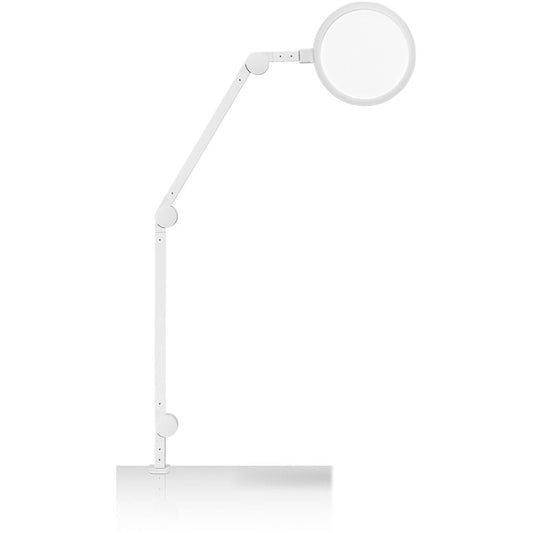 LUME CUBE Edge 2.0 LED Desk Lamp | Dimmable Home Office Desk Light with USB Charging Port & Strong Swing Arm | Adjustable Color Temperature and Brightness | Circle Webcam Light - Black