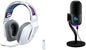Logitech G733 Lightspeed Wireless Gaming Headset +Yeti GX Dynamic RGB Gaming Microphone with LIGHTSYNC, USB - White