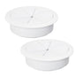 2 Pcs Desk Grommet 2-3/8" / 60 mm, Desk Hole Cover for Cables White, Cable Grommet ABS Plastic, Desk Hole Grommet for Home & Office Pc, Detachable Cable Cord Organizer