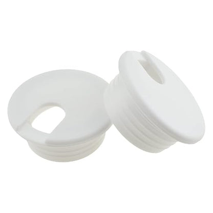 HAHIYO 2Pcs 1.5Inch/38mm White ABS Plastic U-Shaped Desk Grommet Wire Grommet Cable Management Cord Hole Cover Desk Wire Hole Insert Wire Organizer for Computer Office Home School Equipment Systems