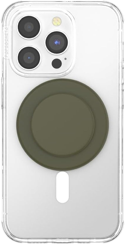 PopSockets Phone Grip for MagSafe with Kickstand, Magnetic Stand, Swappable Top, Secure Hold for iPhone MagSafe Cases, Phone & Tablet Grip - Soft Touch Fatigue