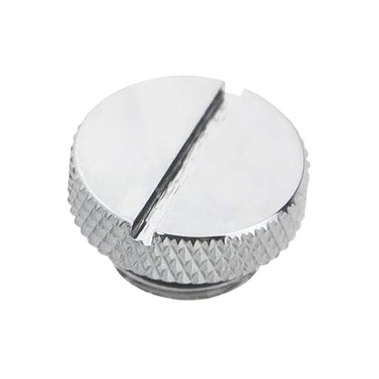 Dracaena.io 12 Pack G1/4" Thread, Thin Water Stop Plug Fitting with Coin Slot for Computer Water Cooling System, Durable Brass/Copper Material, Silver