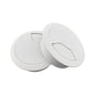 HAHIYO 2Pcs 2Inch/50mm White ABS Plastic Sector-shaped Desk Grommet Wire Grommet Cable Management Cord Hole Cover Desk Wire Hole Insert Wire Organizer for Computer Office Home School Equipment Systems