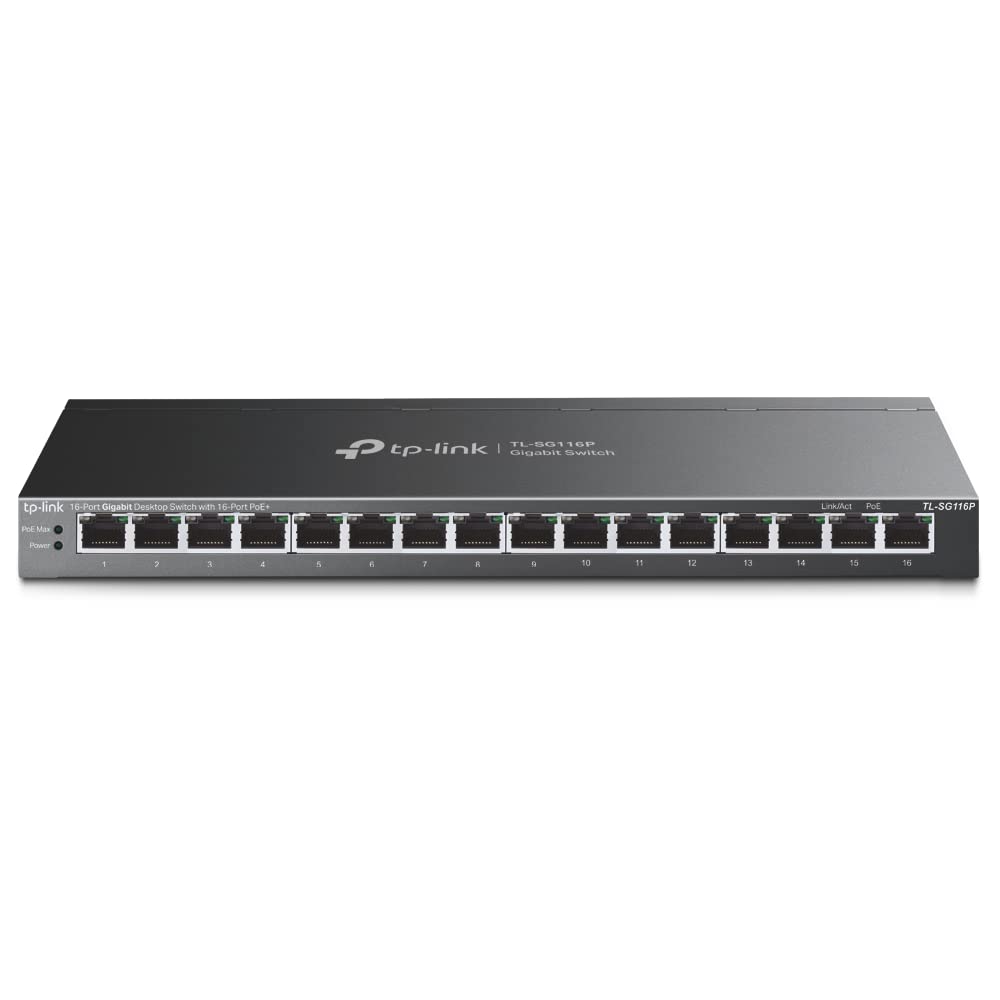 TP-Link TL-SG116P, 16 Port Gigabit PoE Switch