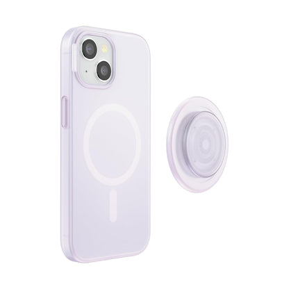 PopSockets iPhone 15 Phone Case with MagSafe- Opalescent Clear