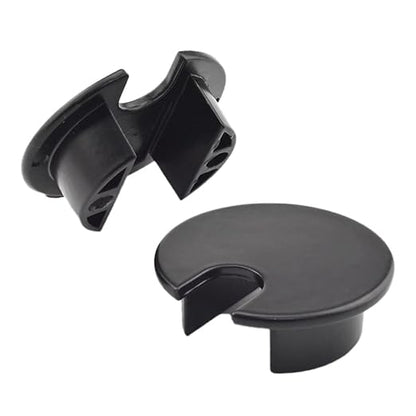 HAHIYO 2Pcs 1.38Inch/35mm Black Zinc Alloy Desk Grommet Wire Grommet Cable Management Cord Hole Cover Desk Wire Hole Insert Wire Organizer for Computer Office Home School Equipment Systems