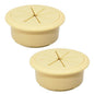 2 Pcs Desk Grommet 2-1/16" / 53 mm, Desk Hole Cover for Cables Beige, Cable Grommet ABS Plastic, Desk Hole Grommet for Home & Office Pc, Detachable Cable Cord Organizer