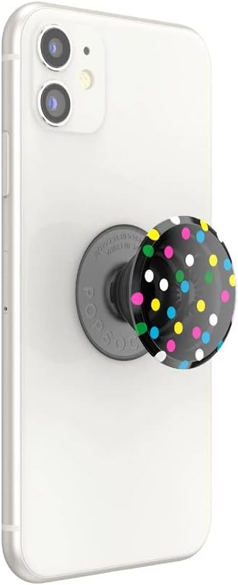 PopSockets Translucent Phone Grip with Expanding Kickstand, PopSockets for Phone, Translucent PopGrip - Black Disco