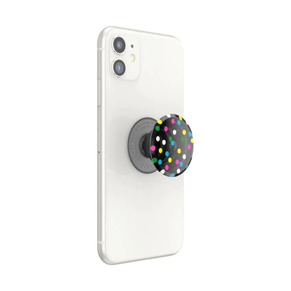 PopSockets Translucent Phone Grip with Expanding Kickstand, PopSockets for Phone, Translucent PopGrip - Black Disco