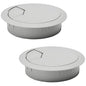 5 Pcs Desk Grommet 3-1/8" / 80 mm, Desk Cord Hole Cover, Cable Grommet ABS Plastic, Desk Hole Grommet for Home & Office Pc, Detachable Adjustable Cable Cord Organizer-Light Grey