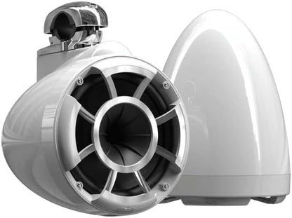 wet sounds Rev 8 White V2 Revolution Series 8" White Tower Speakers w/Fixed Clamp Mini
