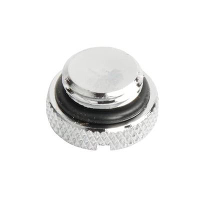 Dracaena.io 12 Pack G1/4" Thread, Thin Water Stop Plug Fitting with Coin Slot for Computer Water Cooling System, Durable Brass/Copper Material, Silver
