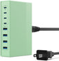 200W USB C Charger Block, 8-in-1 GaN III USB C Charger Fast Charging Station Hub, PD 65W Laptop Charger Adapter Travel Charger, for MacBook Pro/Air/Dell XPS/iPhone 16/15/14/iPad/Galaxy S24 (Green)