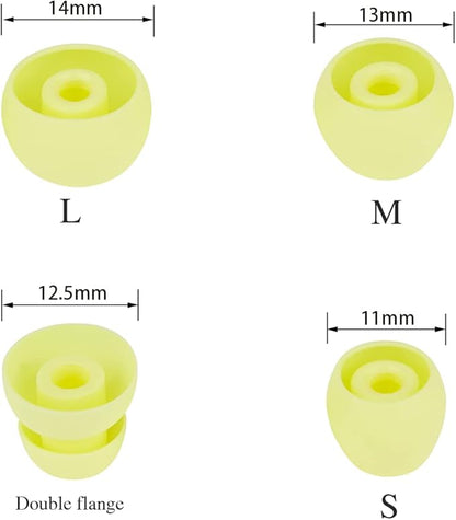 Earbud Tips Replacement Earbud Tips Earbud Replacement Tips Earbuds Replacement Tips Ear Pads Ear Cushions Ear Tips for Earbuds for Powerbeats Pro Beats Wireless Earphone Headphones 4 Pairs (Yellow)