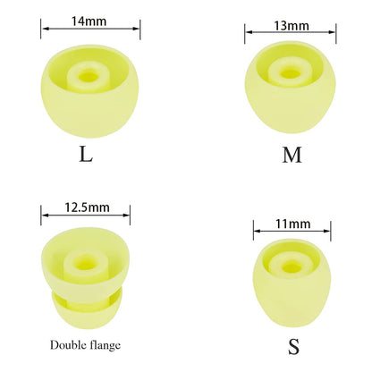 Earbud Tips Replacement Earbud Tips Earbud Replacement Tips Earbuds Replacement Tips Ear Pads Ear Cushions Ear Tips for Earbuds for Powerbeats Pro Beats Wireless Earphone Headphones 4 Pairs (Yellow)