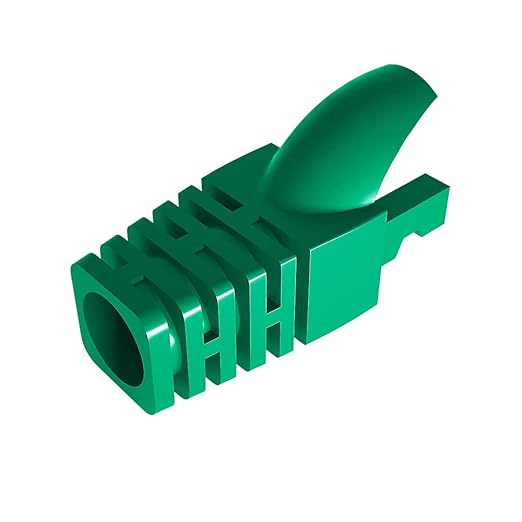 VIVOCH 50 Pcs Cat5 Cat5E Cat6 Strain Relief Boot, RJ45 Plug Connector Cover Modular Network Plug Connector Cap Cable Connector Boots, Green