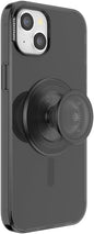 PopSockets iPhone 15 Plus Case with Round Phone Grip Compatible with MagSafe, Phone Case for iPhone 15 Plus, Wireless Charging Compatible - Black Translucent