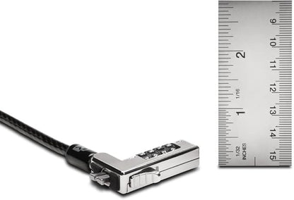 Kensington Slim Combination T-Bar Standard Lock Slot for Laptops, Security Computer Lock Cable, Resettable 4-wheel Number Code with 6 Foot Cable, K60600WW