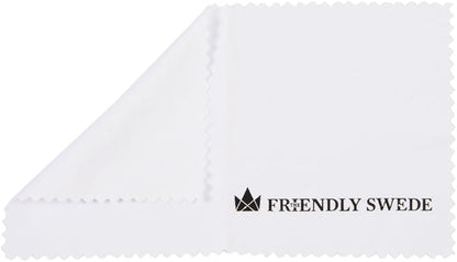The Friendly Swede Replacement Tips for 5.5" Stylus Pen — 12-Pack Thin Tip Stylus Pen Replacement Tips with Screen Cleaning Cloth