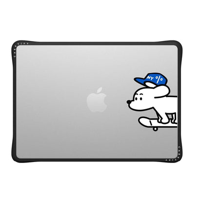CASETiFY Impact MacBook Air 13.6" (M2-M5) Case [Cushioned Impact Corners/Scratch-Resistant/Anti-Slip Grip] - Skater John (Standard) - Clear Black