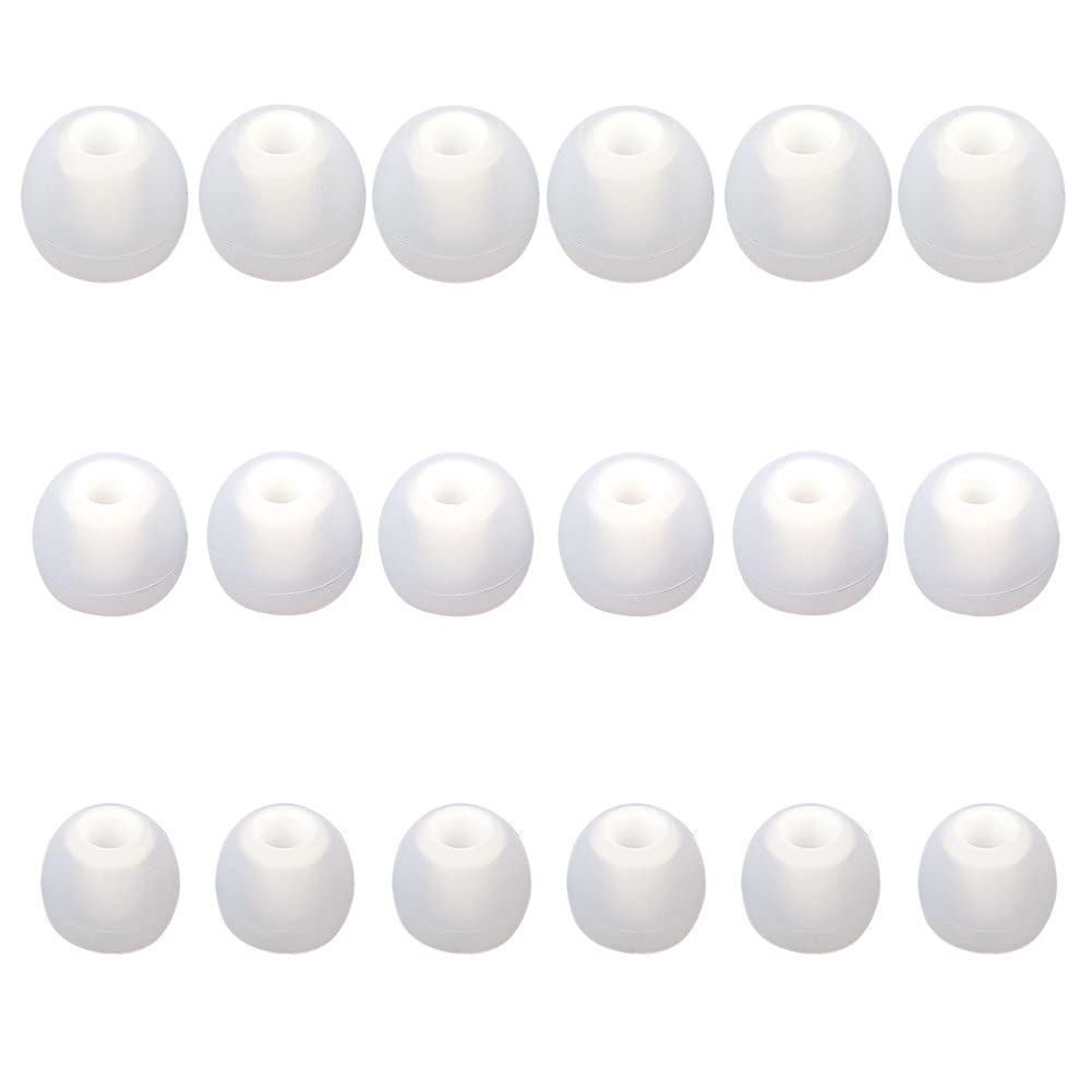 Earbuds Replacement Tips Silicone Earbud Tips Ear Gels Fit for Inner Hole from 3.8mm - 5.1mm Earphones 9 Pairs S/M/L