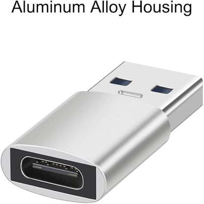 USB A Male to USB C Female OTG Adapter (3 Pack),USB 3.2 GEN2 10Gbps One-Sided High-Speed Data PD60W Fast Charging For PC,Laptop,Charger,Power Bank,AiSiHelper,iphone,Samsung S24 23 22,Carplay,Earphones
