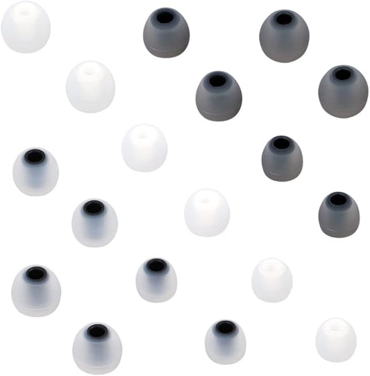 Replacement Earbud Tips Earbud Covers Silicone Tips Ear Gels Fit for Inner Hole from 3.8mm - 5.1mm Earphones 9 Pairs S/M/L